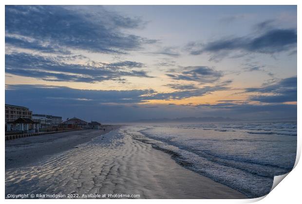 Sunrise at Muizenberg, South Africa Print by Rika Hodgson