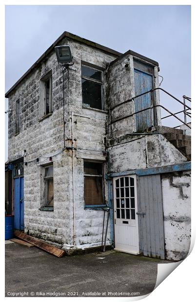 Dilapidated Guard House, Newlyn, Cornwall, England Print by Rika Hodgson