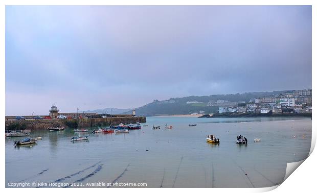 St Ives Harbour, Cornwall, England Print by Rika Hodgson