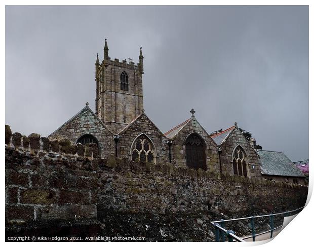 St Perish Church, St Ives, Cornwall, England Print by Rika Hodgson