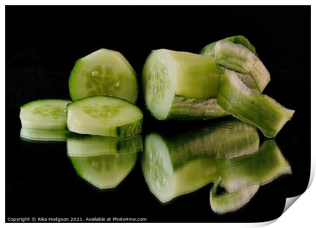 Fresh Cucumber slices, salad   Print by Rika Hodgson