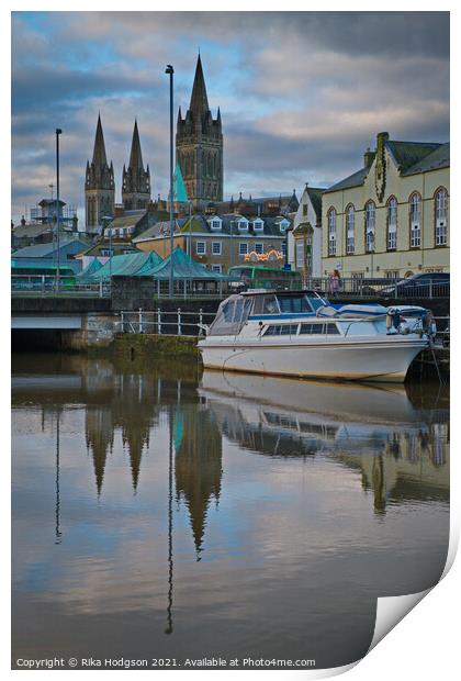 Truro Cathedral Landscape, Cornwall, England Print by Rika Hodgson