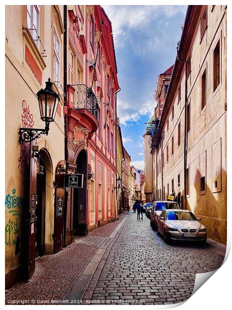 Street in Prague Print by David Bennett
