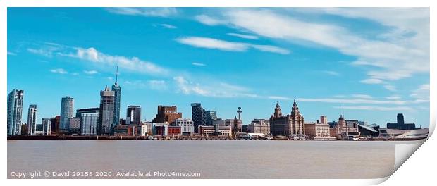 Liverpool Skyline  Print by David Bennett