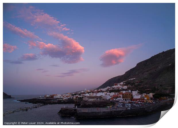 Sunset over Garachico Print by Peter Louer