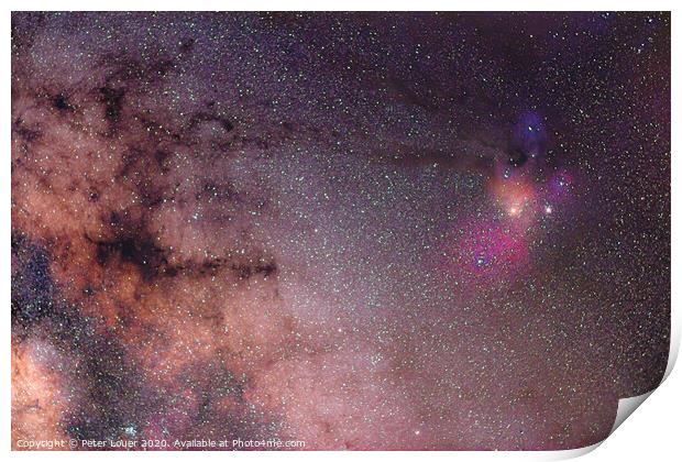 Rho Ophiuchi Region of the Milky Way Print by Peter Louer