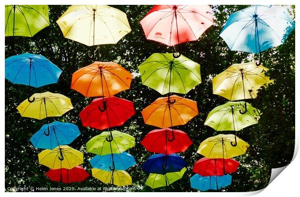 Umbrellas in the Sunshine  Print by Helen Jones
