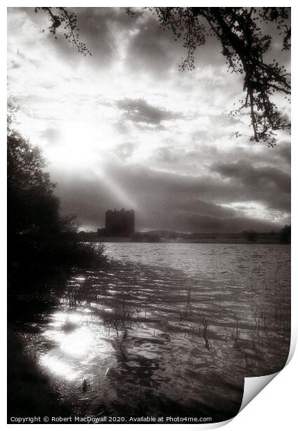 Threave Castle in infrared Print by Robert MacDowall