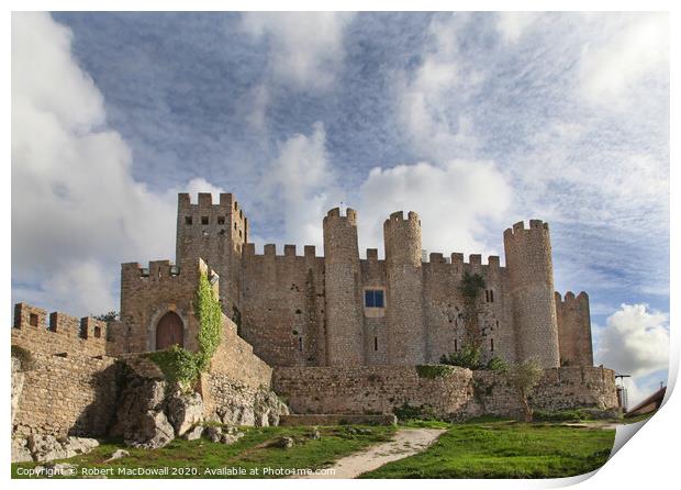 Moors Castle in Obidos, Portugal  Print by Robert MacDowall