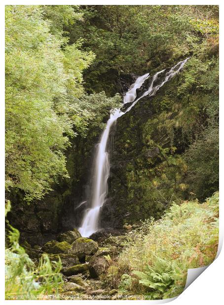 Grey Mare's Tail, near Newton Stewart, Dumfries and Galloway Print by Robert MacDowall