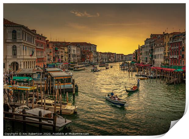 Venice Grand Canal Print by Kev Robertson