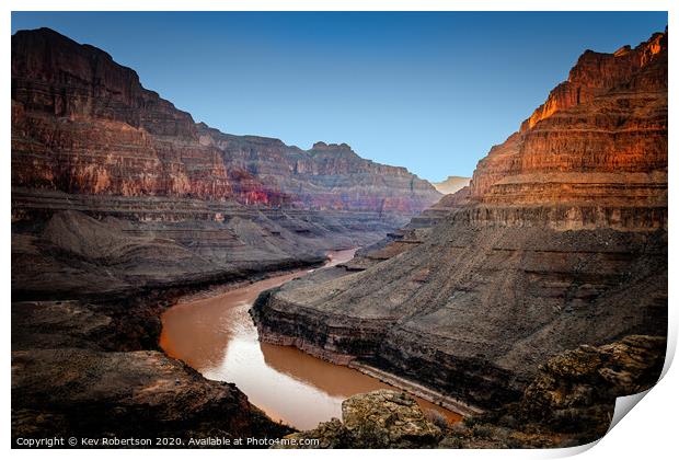 Grand Canyon - Colorado River Print by Kev Robertson