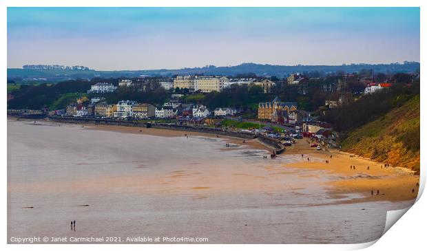 Beautiful Filey Beach and Seafront Print by Janet Carmichael