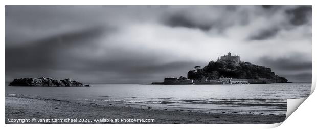 St Michael's Mount Panorama Print by Janet Carmichael