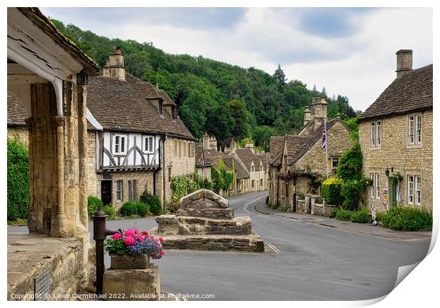 Discover the Historic Charm of Castle Combe Print by Janet Carmichael
