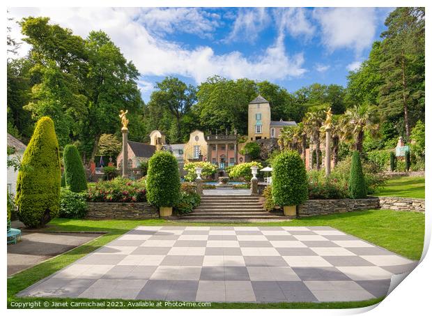 The Iconic Portmeirion Chessboard Print by Janet Carmichael