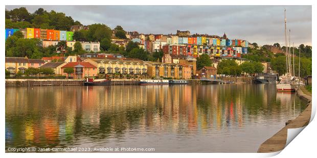 Bristol's Iconic Coloured Houses Print by Janet Carmichael