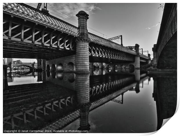 The Bridges of Glasgow Print by Janet Carmichael