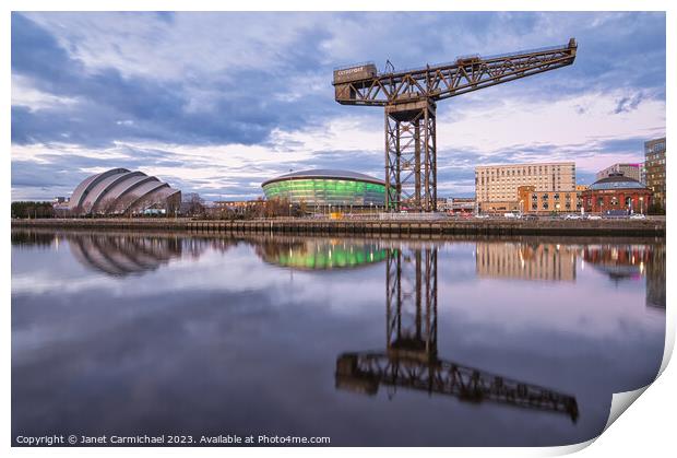 Clyde Waterfront in Glasgow Print by Janet Carmichael