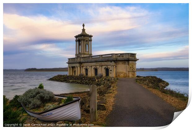 Early Morning at Rutland Water Print by Janet Carmichael