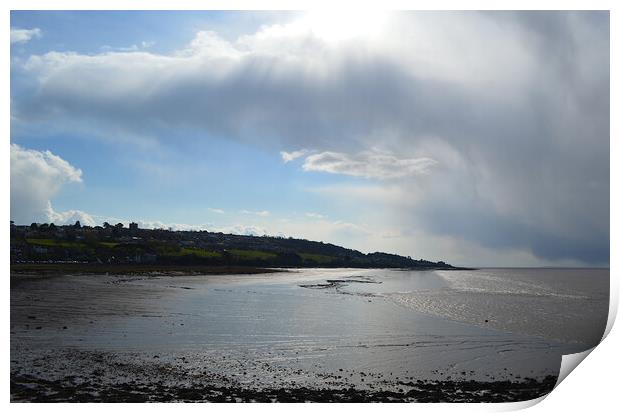 View from battery point of Portished somerset Print by Ollie Hully