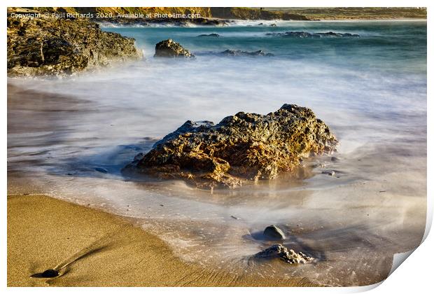 Rock and water Print by Paul Richards