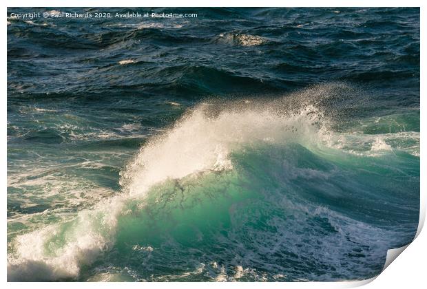 Cornish waves, near Sennen Print by Paul Richards