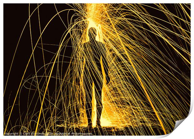 Lighting up the Gormley Print by Clare Edmonds
