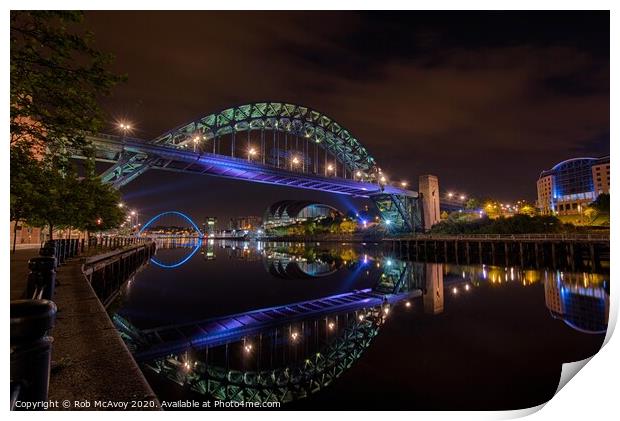 River Blues Print by Rob McAvoy