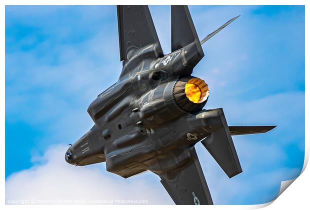 F-35 Lightning turn Print by MARTIN WOOD
