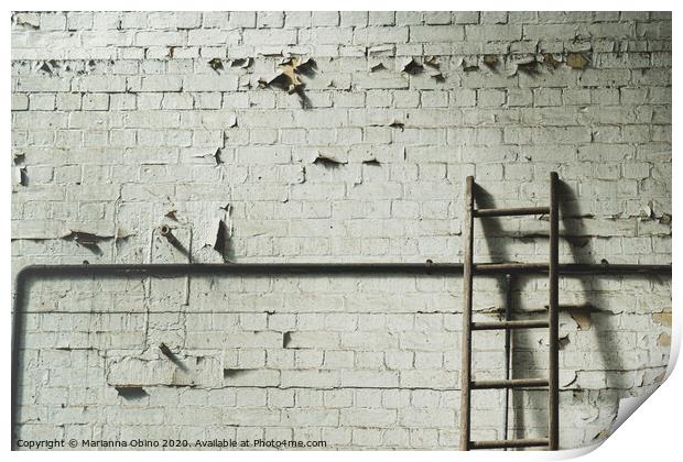 Brick Wall  Print by Marianna Obino