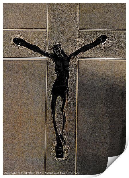 Christ on the Cross. Print by Mark Ward