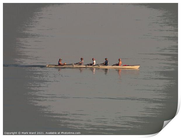 Five Men in a Boat Print by Mark Ward