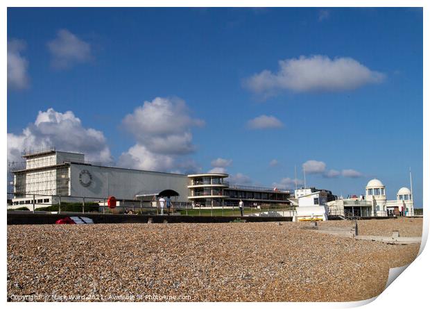 De La Warr Pavilion of Bexhill. Print by Mark Ward