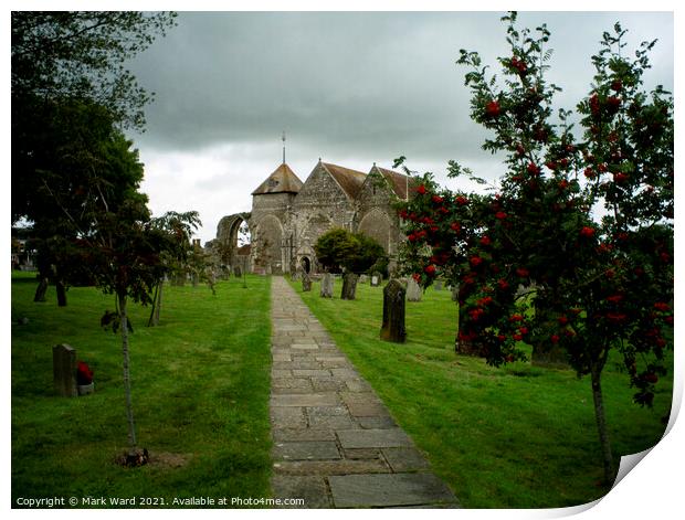 Worship in Winchelsea. Print by Mark Ward