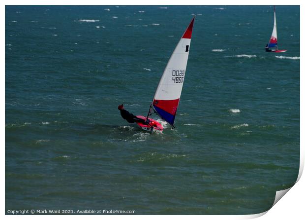 Sailboat Action Print by Mark Ward