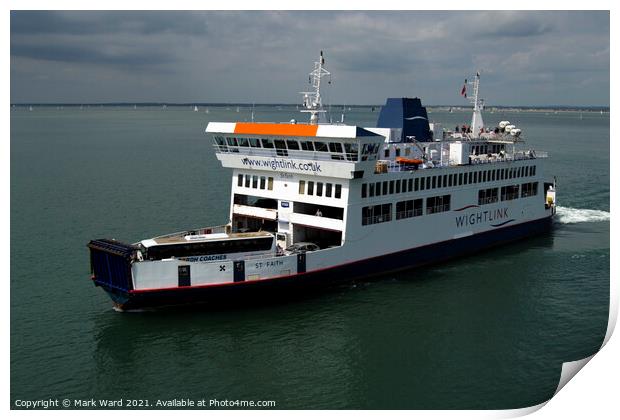 The Isle of Wight Ferry Print by Mark Ward