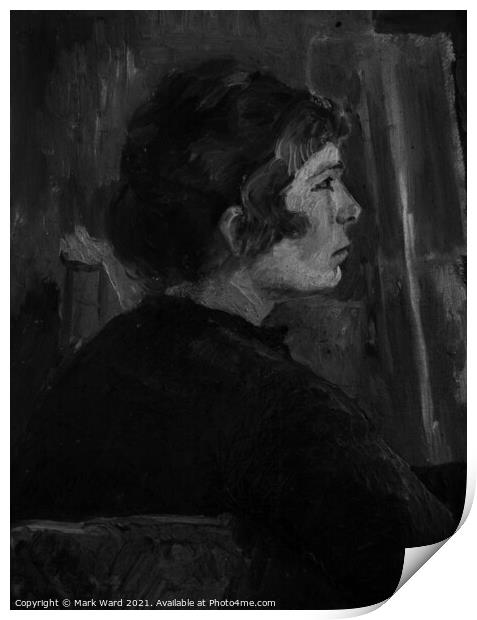 Monochrome Portrait of a Painting. Print by Mark Ward