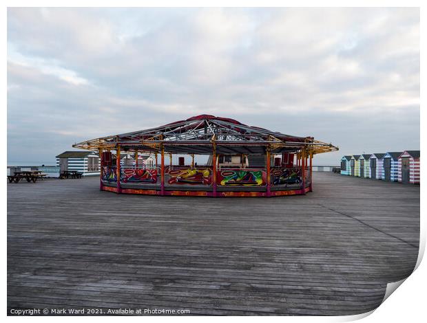 A Deserted Hastings Pier Print by Mark Ward