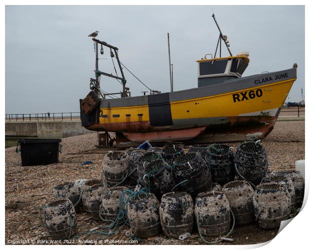 Lobster Fishing in Hastings. Print by Mark Ward