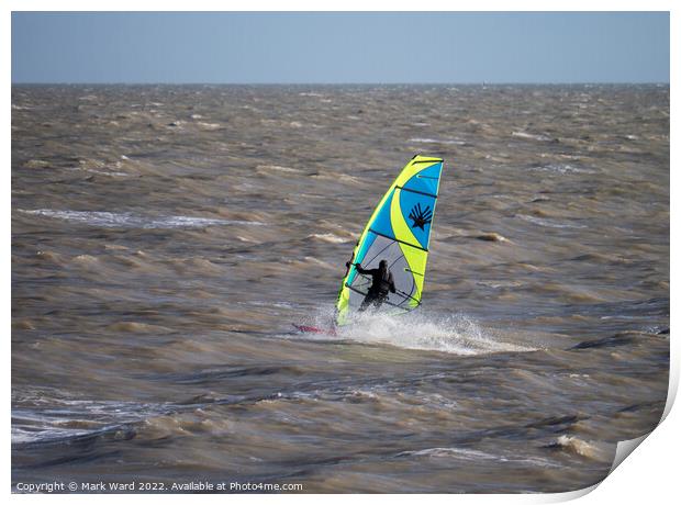 Windsurfing on a Winters Day. Print by Mark Ward