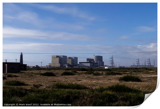 Dungeness Nuclear Power Station. Print by Mark Ward