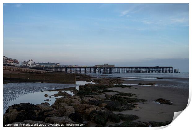 Hastings Pier at Low Tide. Print by Mark Ward