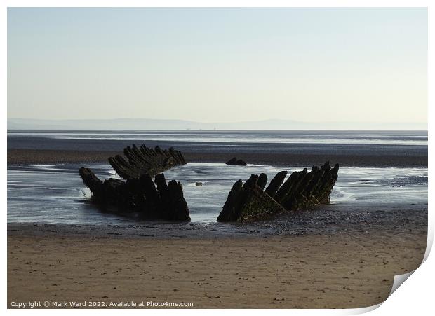 Shipwreck in Somerset. Print by Mark Ward