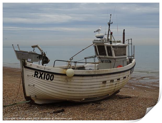 RX100 of the Hastings fishing fleet. Print by Mark Ward