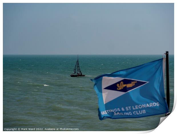 Sailing in St Leonards. Print by Mark Ward