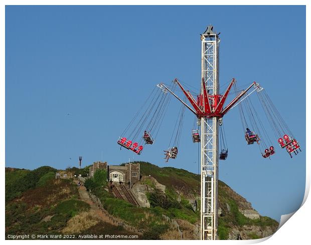 Hastings Thrills, past and present. Print by Mark Ward