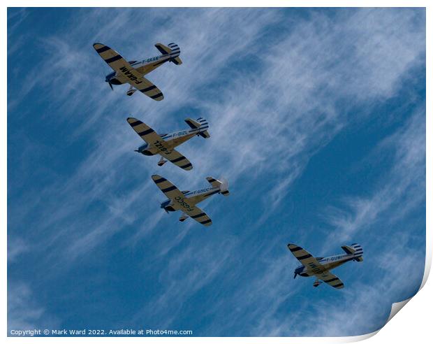 Light Aircraft in Formation. Print by Mark Ward