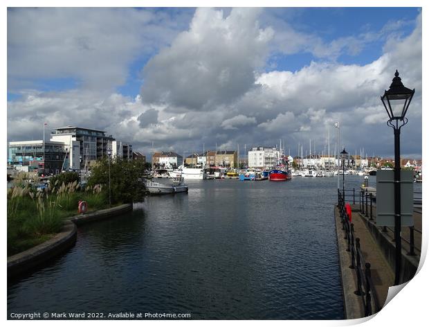 Sovereign Harbour Marina of Eastbourne Print by Mark Ward