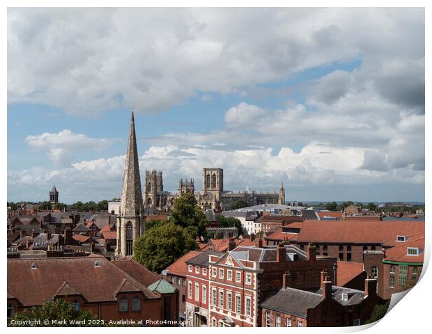 York Minster from Clifford's Tower. Print by Mark Ward